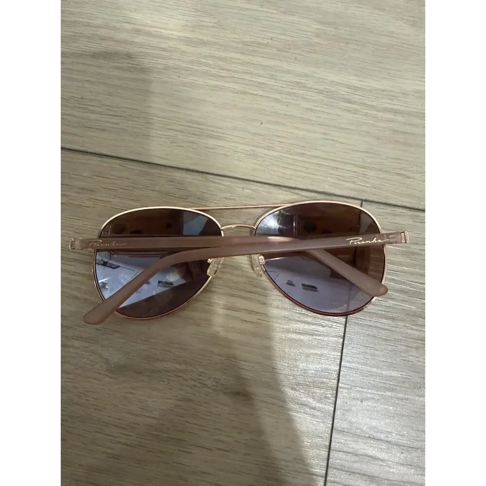 PIRANHA Rectangle Sunglasses gold metal Frame 81743